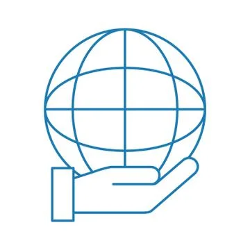 Globe hand holding Illustrazione stock