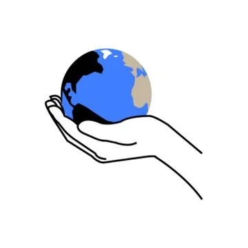 Globe in hand Stock Illustration