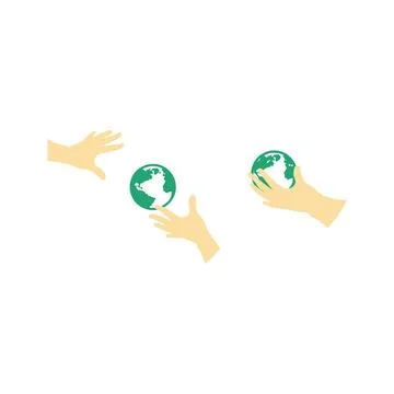 Globe in hand Stock Illustration