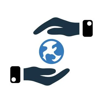 Globe, hand, world, net, globe on hand icon Stock Illustration