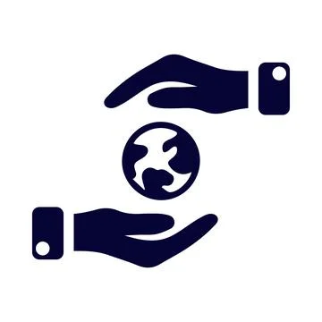 Globe, hand, world, net, globe on hand icon Stock Illustration