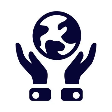 Globe, hand, world, net, globe on hand icon Stock Illustration