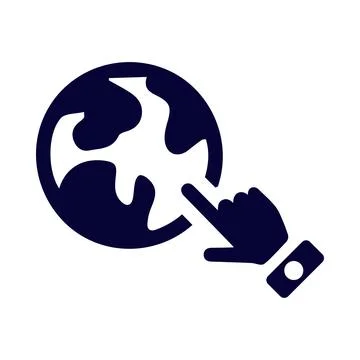 Globe, hand, world, net, globe on hand icon Stock Illustration