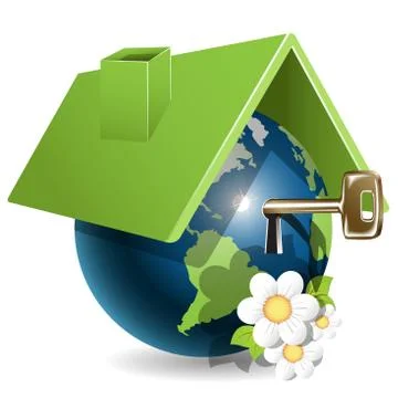 Globe house Stock Illustration