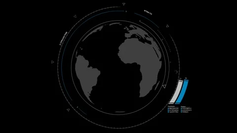Globe HUD Animation 4K Stock Footage 96463181