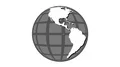 Globe Icon 360. Parallels and Meridians. 4k or 4k+ Resolution