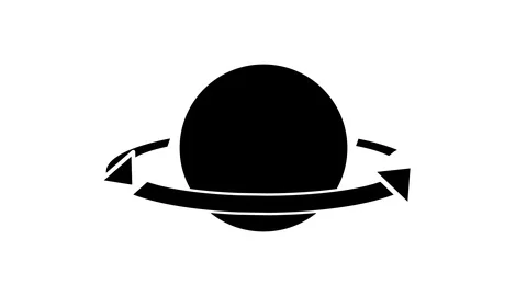 Globe Icon 360. Parallels and Meridians. Seamless Loop. Black and white. Stock Footage 97740488