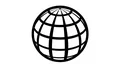 Globe Icon 360 - View of the Northern Hemisphere. Parallels and Meridians. 4k or 4k+ Resolution