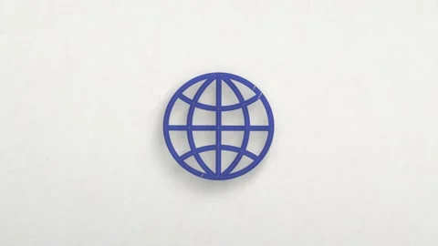 Globe icon with color drawing effect. Doodle animation. 4K Stockbeeldmateriaal 185601288