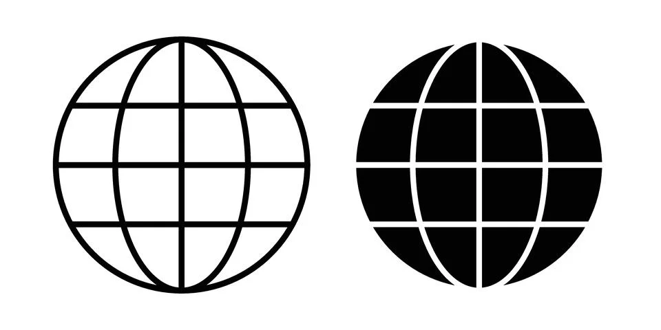 Globe icon concept. best for web design Stock Illustration