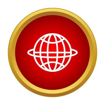 Globe icon depicting global internet connectivity and network Stockillustratie