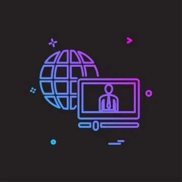 Globe icon design vector Stock Illustration