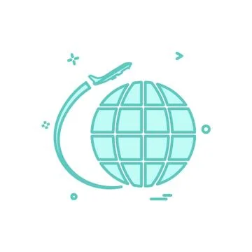Globe icon design vector Stock Illustration