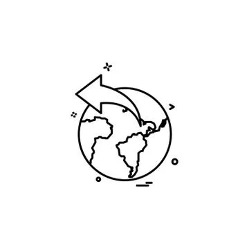 Globe icon design vector Stock Illustration