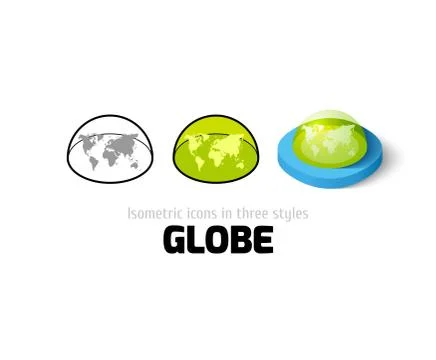 Globe icon in different style Stock Illustration
