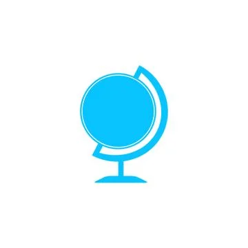 Globe icon flat. Stock Illustration