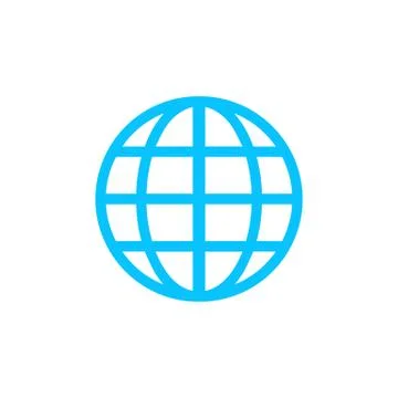 Globe icon flat Stock Illustration