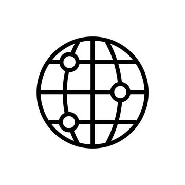 Globe icon in flat style. Globe symbol. Earth icon Stock Illustration