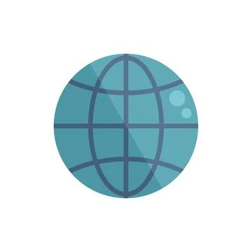 Globe icon flat vector. Computer window イラスト素材