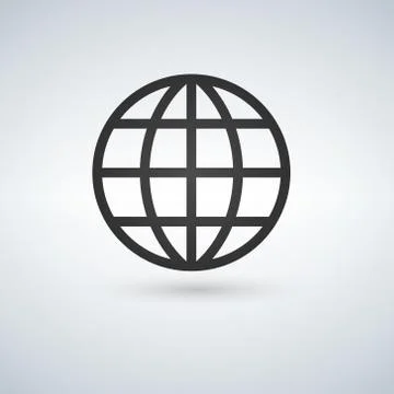 The globe icon globe symbol flat Stock Illustration