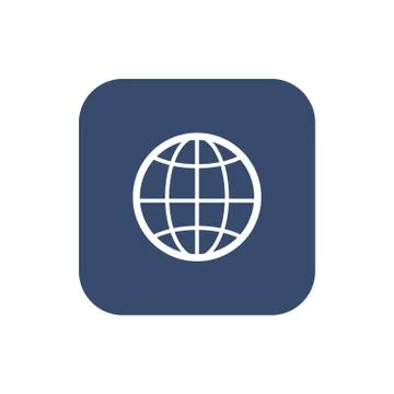 The globe icon. Globe symbol. Flat Vector illustration. Illustrazione stock