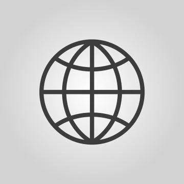 The globe icon. Globe symbol Stock Illustration