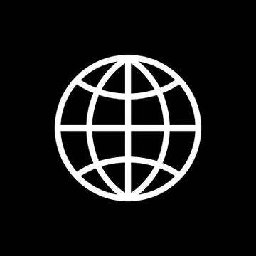 The globe icon. Globe symbol Stock Illustration