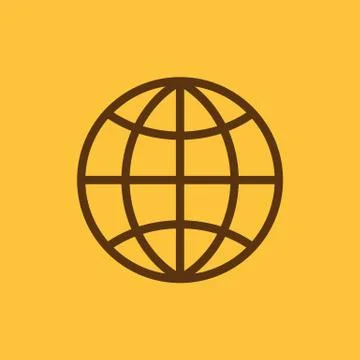 The globe icon. Globe symbol Stock Illustration