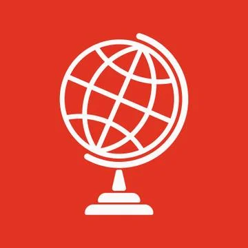 The globe icon. Globe symbol Stock Illustration