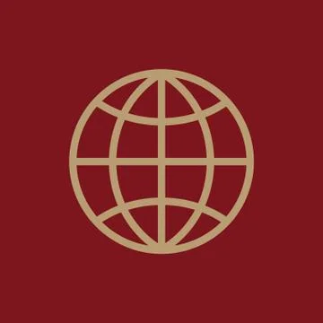 The globe icon. Globe symbol Stock Illustration