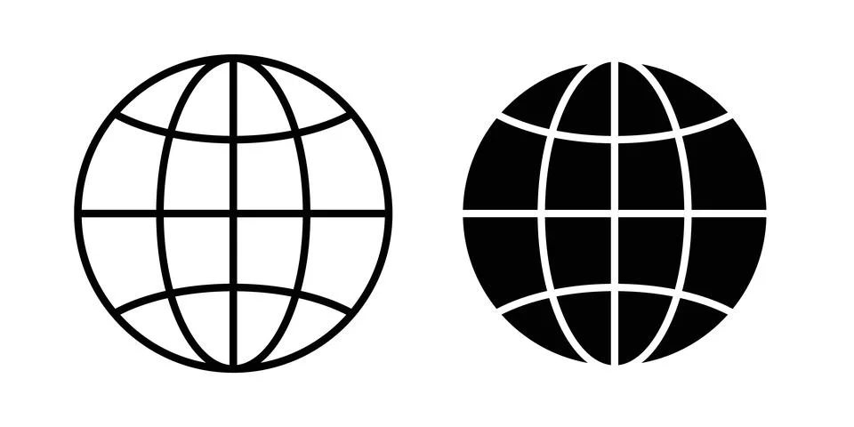Globe icon graphic design. web icons vectors Stockillustratie