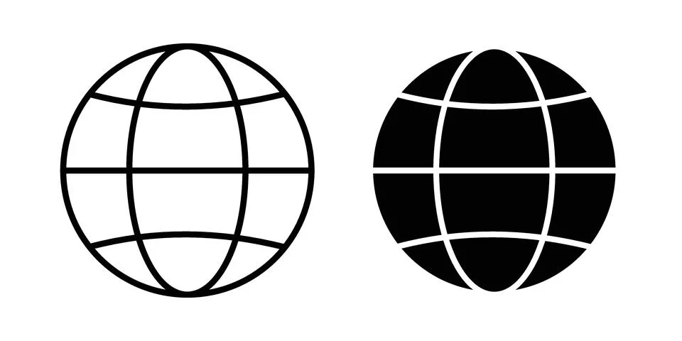 Globe icon graphic element. web icon set 스톡 일러스트