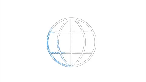 Globe icon in hand draw style. Motion graphics Stock Footage 151564411
