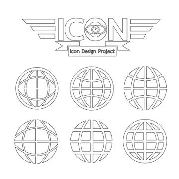 Globe icon Stock Illustration