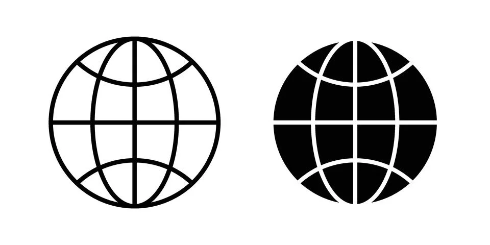 Globe icon Illustration Eps10 for web or app Stock-Illustration