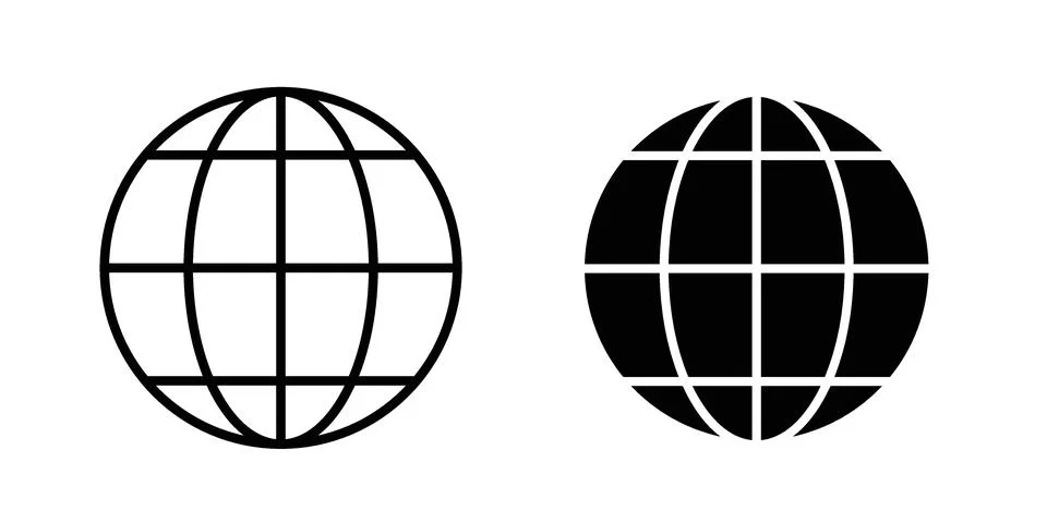 Globe icon illustration vector, icon set for apps 库存插图