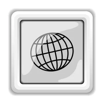 Globe icon. internet button on white background.. Stock-Illustration