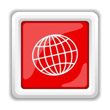 Globe icon. internet button on white background.. 스톡 일러스트