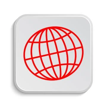 Globe icon. Internet button on white background.. Stock-Illustration