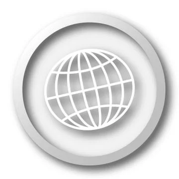 Globe icon. Internet button on white background.. Stock-Illustration