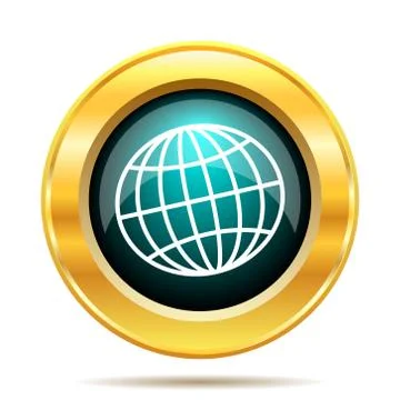 Globe icon. Internet button on white background.. イラスト素材