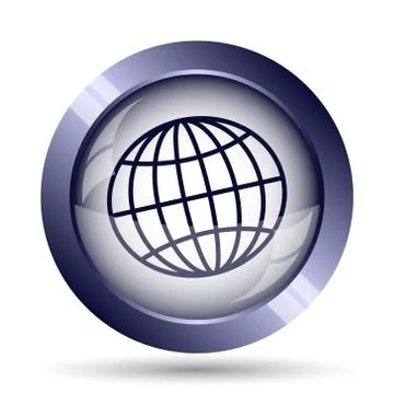 Globe icon. Internet button on white background.. イラスト素材