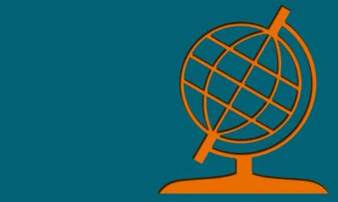 Globe Icon isolated on blue background Stock-Illustration