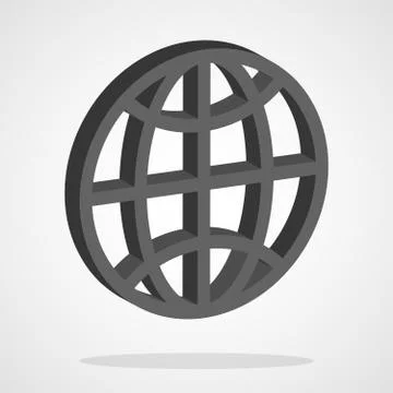 Globe icon isolated. Vector illustration. Stock Illustration