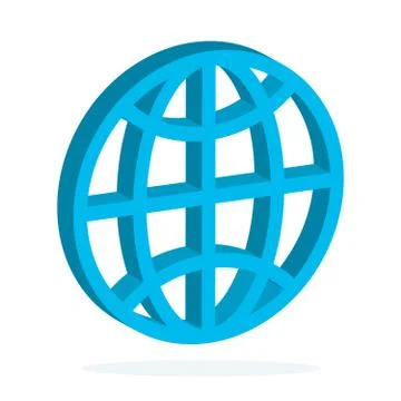 Globe icon isolated. Vector illustration. Stock Illustration