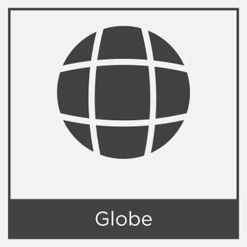 Globe icon isolated on white background Free Stock Illustration