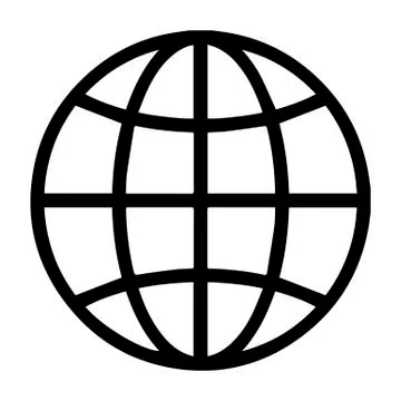 Globe icon isolated on white background. Vector illustration Stock Illustration