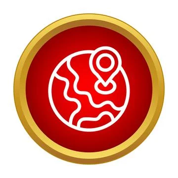 Globe icon with location pin global navigation イラスト素材