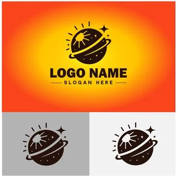 Globe icon logo earth planet vector art graphics for business brand icon glo Stock Illustration