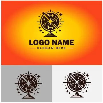 Globe icon logo earth planet vector art graphics for business brand icon glo Illustrazione stock